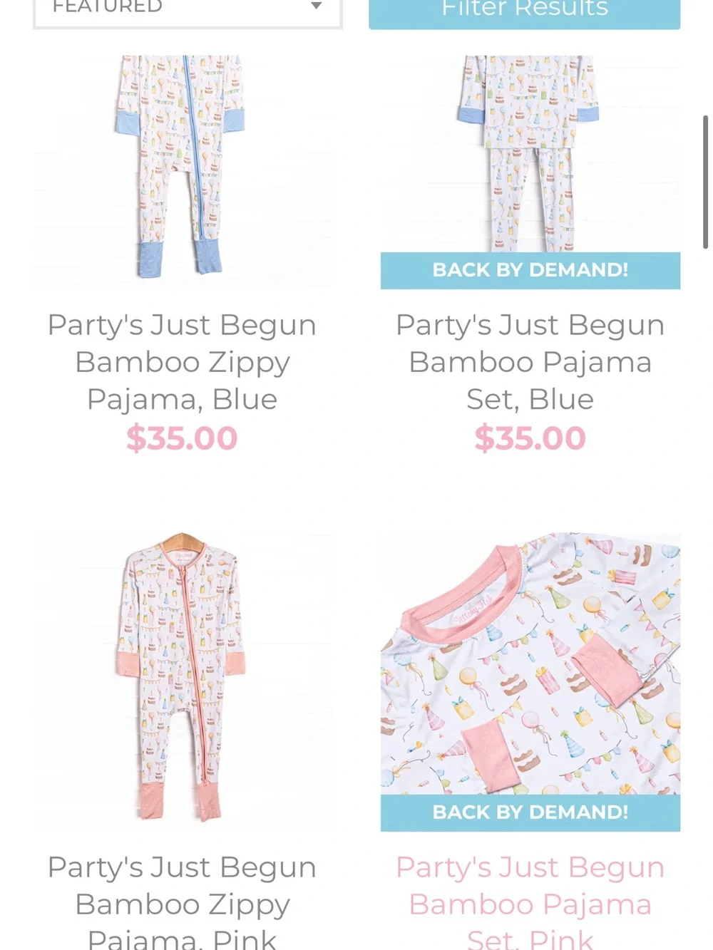 Stitchy Fish Pink Floral Zip Baby Rompers - Set of 2